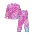 thumbnail image 2 of Bingfone Womens Pajama Sets Fun Rainbow Pink Print,Long Sleeve Loungewear Pajamas Set-Small, 2 of 9