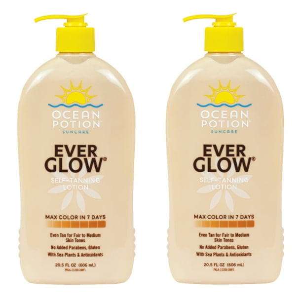 2 Pack Ocean Potion Skincare Ever Glow Daily Moisturizer Lotion 20 5 Fl Oz Each Walmart Com Walmart Com