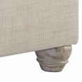 thumbnail image 2 of Transitional Style Polyester Upholstered Ottoman with Turned Legs Beige - Saltoro Sherpi, 2 of 5
