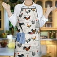 thumbnail image 6 of White Chicken Breed Pattern Apron-Garden Aprons for Women with Pockets-Cotton Linen Waterproof Kitchen Cooking Gardening Aprons Adjustable for Kitchen,Cooking,BBQ and Salon 33x27 Inch, 6 of 7