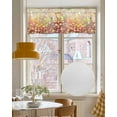 thumbnail image 4 of Daisy Floral Linen Curtain Valance for Bedroom/Bathroom/Kitchen/Office/Living/Dining Room Windows,Colorful Flower Blossom Paintings Watercolor Pocket Topper Drapes Decorative Cafe Drapery Panel 42x18, 4 of 6