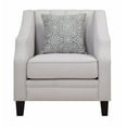 thumbnail image 2 of Upholstered Chair With Channeled Detailing, Gray, 2 of 2
