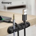 thumbnail image 3 of 1/2PCS Cable Organizer Silicone USB Cable Winder Desktop Tidy Management Clips Cabo Holder For Mouse Headphone PC Cord Wire Style F 1pc, 3 of 5