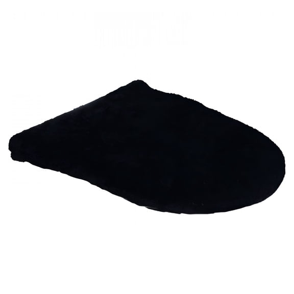 AUQ 2026 New 1 Pc Color Toilet Lid Cover Solid Bathroom Toilet Lid Cover Microfiber Elongated Toilet Seat Cover Machine Washable Solid Toilet Lid Cover Fits Most Lids,18.11"X19.68",Black