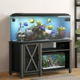 thumbnail image 3 of Dextrus Heavy Duty Metal Aquarium Stand with Power Outlets - Suitable for 55-75 Gallon Fish Tank Stand, Turtle Tank, Reptile Terrarium (880lbs Capacity) - Black, 3 of 9