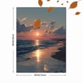 thumbnail image 3 of UXIEQU Sunset Beach Ocean Canvas Wall Art 15.75x11.81 Inches, 3 of 8