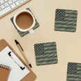 thumbnail image 6 of Xecao Jungle Green Camo USA Flag for MDF Cork Coaster 4 Pcs,Drink Coasters,Suit for House Warming Gifts New Home ,Coffee Table Decor-Square, 6 of 7