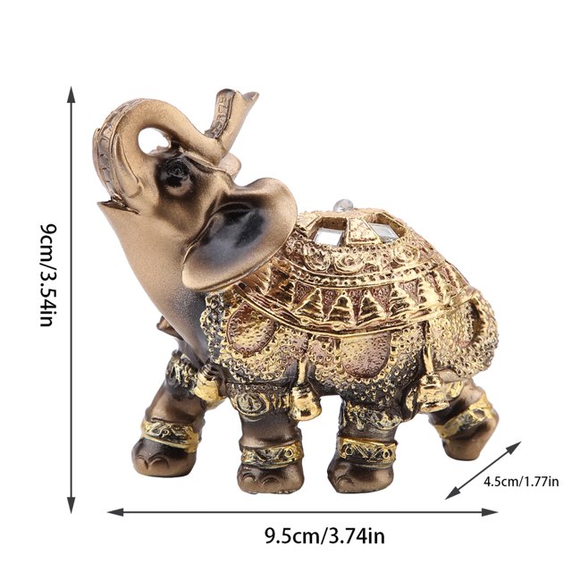 Elephant Statue, Wealth Figurine Gift Elephant Sculpture, Home Dector, Cofe For Home