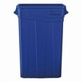 thumbnail image 3 of Suncast Commercial Narrow Rectangular Resin Trash Can, With Handles, 23 Gallons, 30"H x 11"W x 22"D, Blue Recycle, 3 of 4