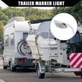 thumbnail image 2 of Unique Bargains 4pcs 1.85" Trailer Marker Light with Chrome Bezel Oval Side Marker Light Lamp for RV Truck Boat  White, 2 of 6