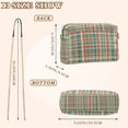thumbnail image 4 of FORMRS Women Crossbody Purse with Chain Strap Vegan Leather Shoulder Handbag, Red Green Tartan Pattern, 4 of 7