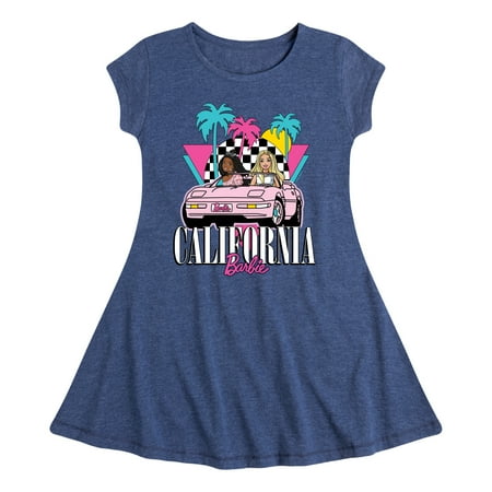 

Barbie - California - Convertible - Palm Trees - Retro - Toddler And Youth Girls Fit And Flare Dress