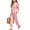 Pink, variant on Amidoa Girls 2 Piece Outfits Summer Clothes Solid Color T Shirt Cute Ruffle Sleeve Short Sleeves Casual Pants Kids Clothing Sets Mint Green Size 5T