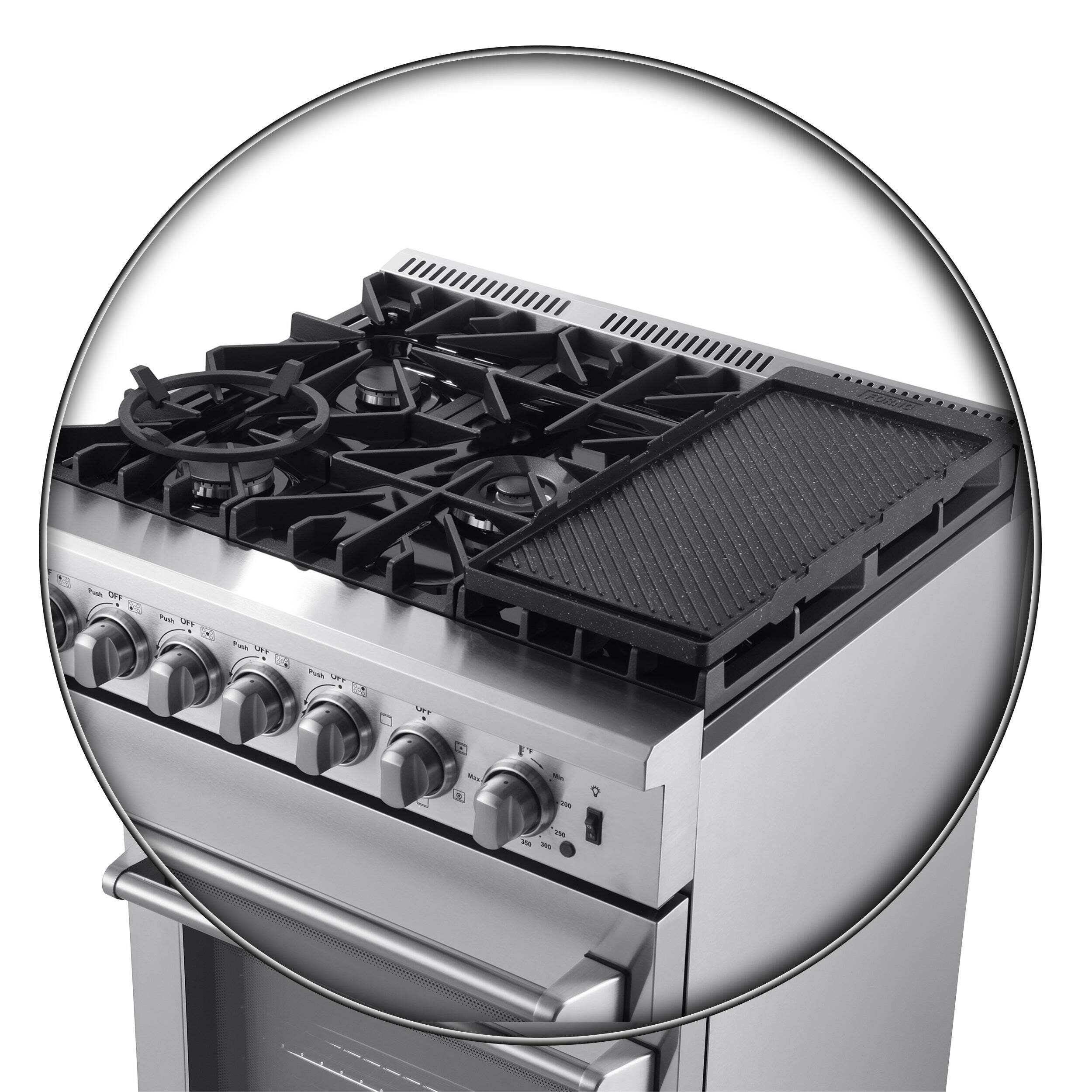 Forno Lazio 30″ 4.32 cu ft Gas Induction Range In Stainless Steel
