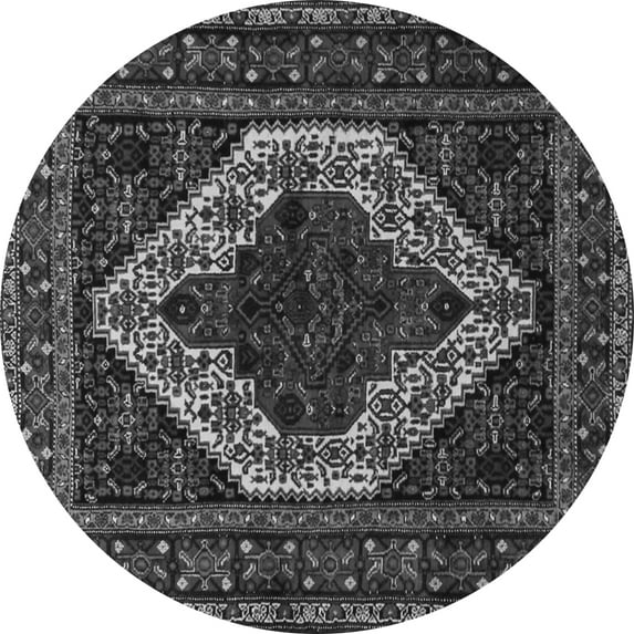 Ahgly Company Indoor Round Persian Gray Traditional Area Rugs, 7' Round