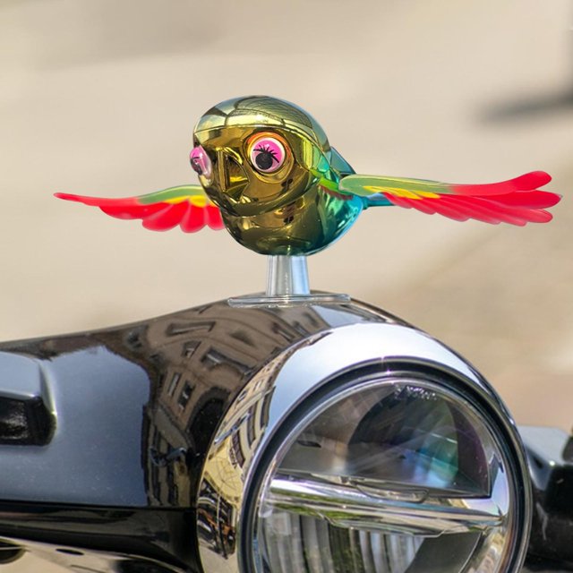 DYNWAVECA Rétroviseur Latéral de Voiture Décor Oiseau Cadeau Universel Mignon Accessoires Photo Ailes Rouges Créatives