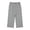 Grey, variant on lnmuld Kids Solid Cropped Wide Leg Pants Full Elastic Gathered Waist Double Square Patch Pockets Breathable Woven Casual Trousers Color:Navy,Size:6-7 Years