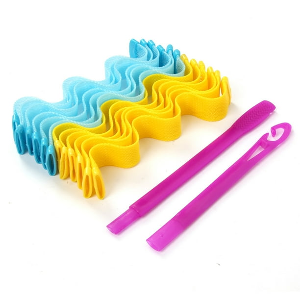 Dazone 12 PACK Magic Hair Curlers Spiral Curls Styling Kit, 12 No Heat Hair Curlers and 1 Styling Hooks, for extra long hair up to 26 Dazone 12 PACK Magic Hair Curlers Spiral Curls Styling Kit, 12 No Heat Hair Curlers and 1 Styling Hooks, for extra long hair up to 26