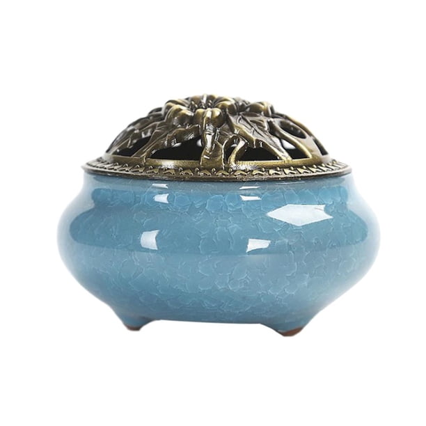 de cerámica china, soporte para varitas de , decoración relajante . Azul Gloria Soporte para quemador de incienso