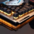 thumbnail image 2 of Juego de teclado y ratón con sensación mecánica, para ordenador portátil, de escritorio, con cable, para juegos, 2 of 6
