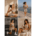 thumbnail image 4 of 2 Piece Women's Workout Set High Waisted Yoga Shorts Activewear Outfit Butt Lifting Sports Set Tummy Control Fitness Gym Pilates Training Clothes, 4 of 6