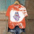 thumbnail image 2 of TOWED22 Halloween Teacher Shirts for Women Cute Spooky Season T Shirt Funny Bow Ghost Graphic Tee Tops Short Sleeve Shirt(Orange,XXL), 2 of 7