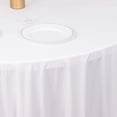 thumbnail image 6 of Efavormart 120" White Premium Scuba Round Tablecloth, Wrinkle Free Polyester Seamless Tablecloth, 6 of 10