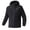 Black, variant on Men's Solid Fleece Jacket Full Zip Hooded Jacket, Winter Warm Polar Fleece Outdoor Coat with Multi Zipper Pockets
