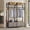 Grey, variant on Fnova 70.8" Freestanding Closet Organizer, Heavy Duty Garment Rack with 4 Drawers, 8 Hooks and Storage Shelves, Wardrobe Closet Clothing Rack for Bedroom, Living Room, Grey