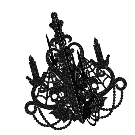 3. Handmade Foldable Halloween Holders Paper Craft Chandelier for Festive Night Home Decoration