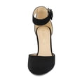 thumbnail image 2 of DREAM PAIRS - Zapatos de tacón alto para mujer con correa al tobillo y puntera cerrada, 2 of 5