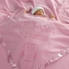 Personalized Owl Baby Blanket for Girls - Pink
