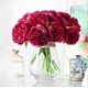 thumbnail image 3 of Flores artificiales atadas a mano, ramo de peonías de cinco cabezas, decoración del hogar (rosa claro) NikouMX Muebles, 3 of 8