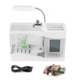 thumbnail image 3 of Fish   Mini Fish   Aquarium  Mini Aquarium  Usb Rechargeable Fish  Multifunctional USB Rechargeable Mini Fish  Aquarium With Clock Function LED Light, 3 of 8