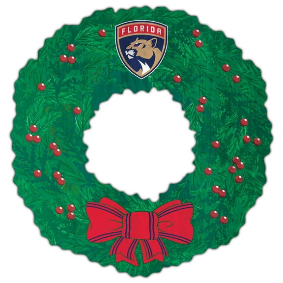 Florida Panthers 16'' Team Wreath Sign