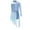Light Blue, variant on Hansber Kids Girls Figure Skating Jumpsuit One Shoulder Floral Lace Long Sleeve Modern Lyrical Dance Dress Purple 10