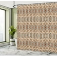 thumbnail image 4 of Ambesonne Ethnic Shower Curtain, Bohemian Flora Bandana Art, 69"Wx70"L, Pale Sepia Almond and Tan, 4 of 4