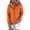 Orange, variant on Women's Button Down Drawstring Hooded Cardigan, Long Sleeve Loose Fit Pocket Sweater, Soft Polyester Casual Cover Up for Fall Winter Spring Daily Wear and Seasonal Comfort Beige L