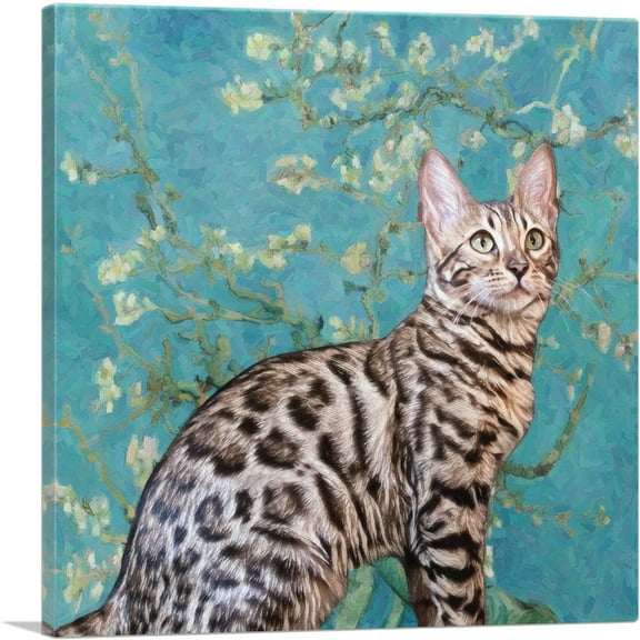 ARTCANVAS Bengal Cat Breed Canvas Art Print - Size: 18" x 18" (0.75" Deep)
