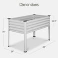 thumbnail image 3 of Best Choice Products 48x24x30in Elevated Galvanized Metal Garden Bed w/ Corner Protectors - Silver, 3 of 10
