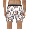 thumbnail image 2 of Men's Boxer Briefs, vintage floral steering wheel anchor Soft and Breathable Mens Underwear Boxer Briefs With Widen Waist, 2 of 5
