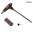 thumbnail image 3 of Uxcell 8pcs 5mm Hex Key T-Handle Dual End Wrench Spanner, Metric S2 Steel, 3 of 5