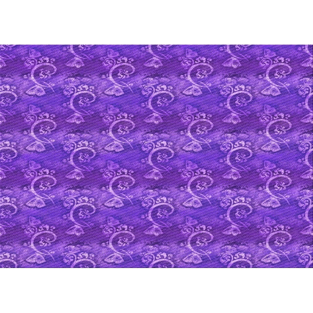Ahgly Company Machine Washable Indoor Rectangle Transitional Neon Purple Area Rugs, 8' x 10'