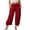 Red, variant on Elastic Waist Joggers for Women Lounge Harem Beach Palazzo Trousers with Pockets Wide Leg Loose Fit Casual Pants Solid Fashion Trendy Slacks 2026 Spring Summer Vacation Outfits