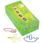 Childcraft Transportation Shapes Paper Clips, Assorted Colors, Pack of 60