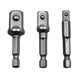 thumbnail image 1 of Juego de Adaptadores de Enchufe 3x 1/4 "3/8" 1/2 "2" de Largo 3 Uds Herramienta de Reparación Del Hogar de Grado de Impacto 3 piezas, 1 of 8