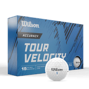 Wilson Tour Velocity Golf Balls, Rubber White, 15 Count
