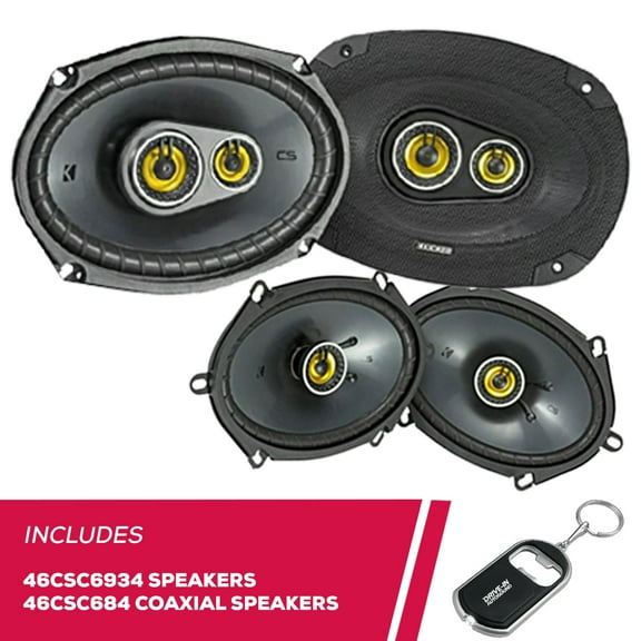 New Kicker 46CSC6934 CS Series 6"x9" 3-Way Speaker & 46CSC684 6"x8" Coaxial Speaker