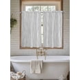 thumbnail image 4 of Gray Lines Living Room Curtains 2 Panel, Vintage Wave Stripes Texture Simple Cafe Window Treatment, Farmhouse Bedroom Bathroom Kitchen Curtains Drapes 104"x54", 4 of 6