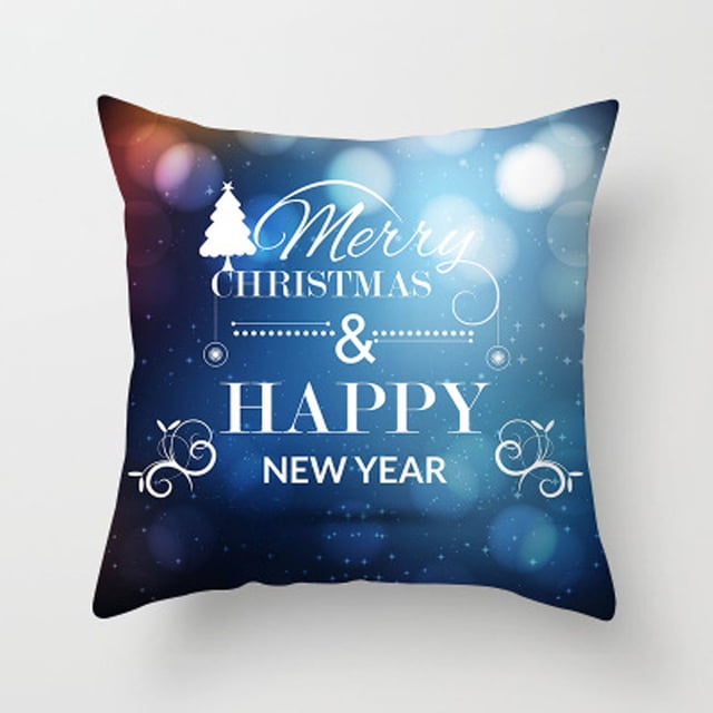 LSLJS Décorative Housse de Coussin de Noël, Housse de Coussin Imprimée de Noël, Décorations de Noël